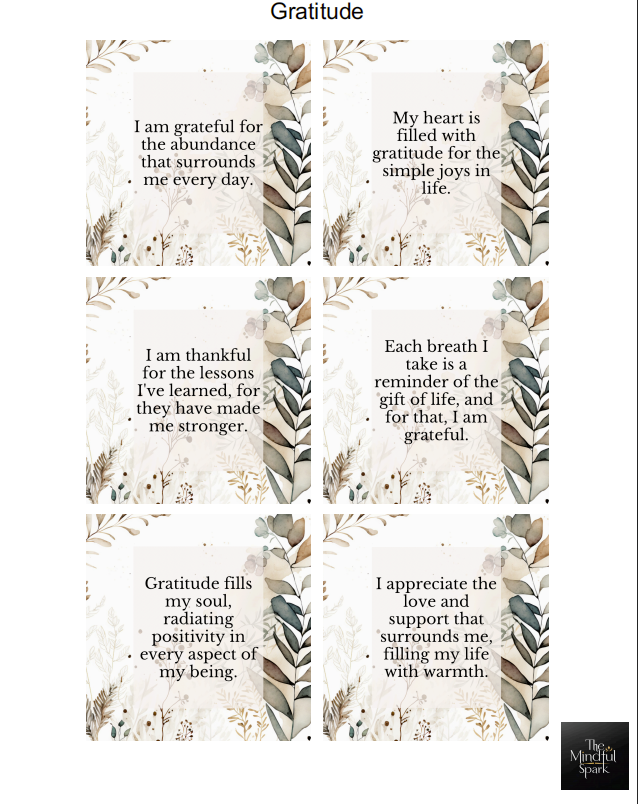 Gratitude Printable Cards